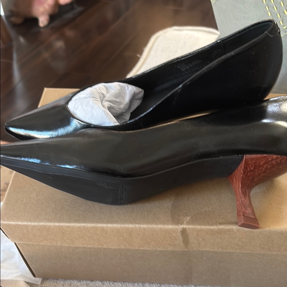 Sanctuary Black Leather pumps with pointed Toe